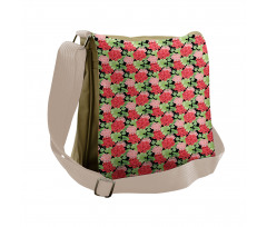 Victorian Flowers Leaves Messenger Bag