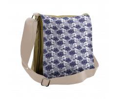 Flowers in Cold Tones Messenger Bag