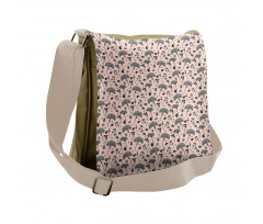 Blackberries and Flowers Messenger Bag