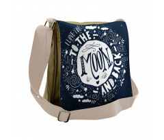 Celestial Bodies Clouds Art Messenger Bag