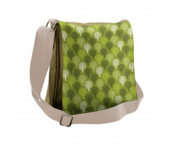 Abstract Trees Motifs Art Messenger Bag