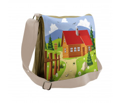 Chalet Image in Mountain Messenger Bag