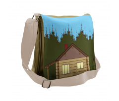 Rustic Cabin in Nature Messenger Bag