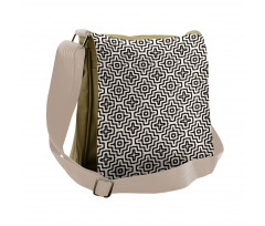 Wavy Geometric Messenger Bag