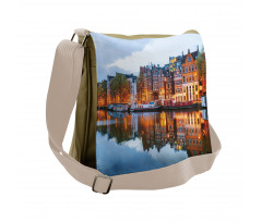 Dutch Houses and Amstel River Messenger Bag