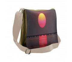 Simple Sunset Scenery Messenger Bag