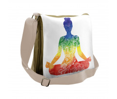 Ornate Motifs Rainbow Messenger Bag