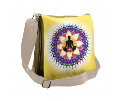 Round Circle Lotus Messenger Bag