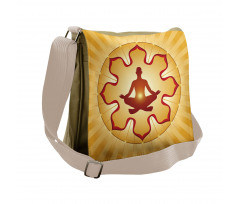 Lotus Balance Striped Messenger Bag