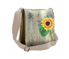 Wood Board Bouquet Messenger Bag