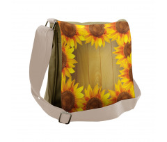 Flower Frame Circle Messenger Bag