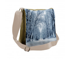 Wildlife Snowy Trees Messenger Bag