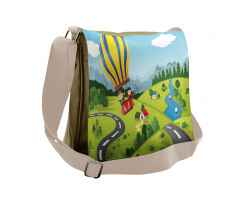 Cartoon Style Sky Messenger Bag