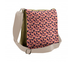 Romantic Blossoming Petals Messenger Bag