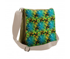 Jumble Exotic Palms Layout Messenger Bag