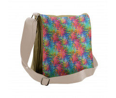 Abstract Toned Summer Palms Messenger Bag