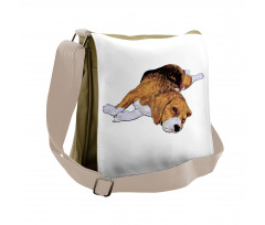 Before Falling Asleep Dog Messenger Bag