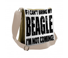 Grunge Style Lettering Art Messenger Bag