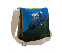 Snowy Peaks Trees Park Messenger Bag