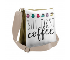 Wording Tiny Cups Messenger Bag