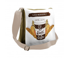 Cup and Leaves Messenger Bag