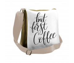 Morning Theme Text Messenger Bag