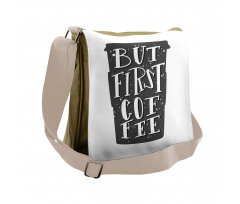 Funny Lettering Messenger Bag