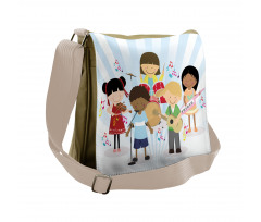 Children Performing Happily Messenger Bag