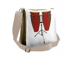 Pair of Cultural Conga Drums Messenger Bag