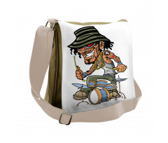 Wild Rock Musician Tattoos Messenger Bag