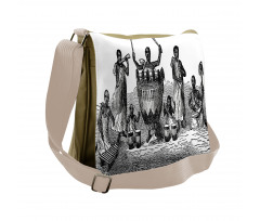 African Musicians Cultural Messenger Bag