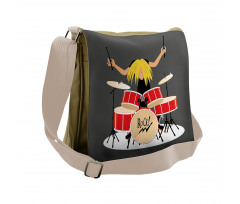 Rock and Roll Style Young Man Messenger Bag