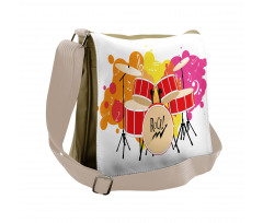 Music Themed Colorful Design Messenger Bag