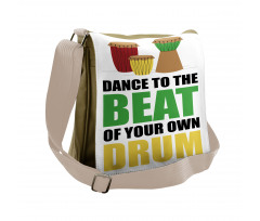 Dance to the Beat Lettering Messenger Bag