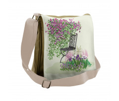Flowers Blooming Garden Messenger Bag