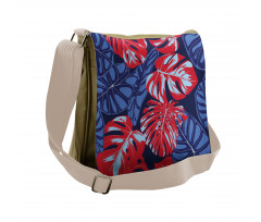 Graphical Monstera Alocasia Messenger Bag