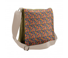 Colorful Flowers Pineapples Messenger Bag