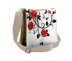 Swirling Roses Garden Messenger Bag