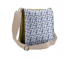 Hexagon Shapes Pastel Messenger Bag