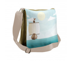 Sailboat in the Ocean Messenger Bag