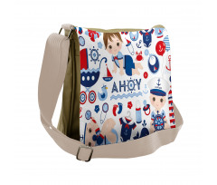 Sailor Babies Clothes Motif Messenger Bag