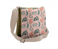 Seaweed Coral Tones Messenger Bag