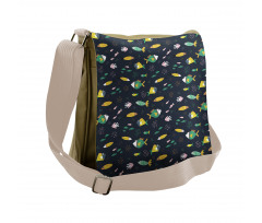 Fish Swimming Bubbles Messenger Bag