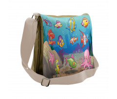 Colorful Under Sea Messenger Bag