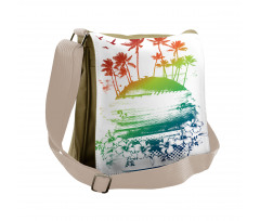 Grunge Summer Scenery Messenger Bag