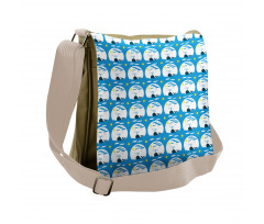 Sunrays Waves Clouds Circles Messenger Bag