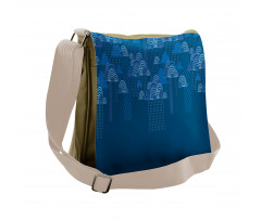 Abstract Clouds Dots Art Messenger Bag