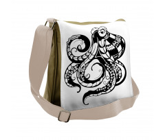 Ornamental Sea Animal Image Messenger Bag