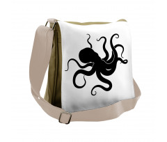 Giant Sea Animal Silhouette Messenger Bag