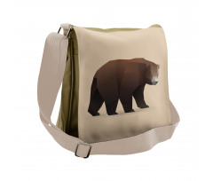 Modern Geometric Bear Art Messenger Bag